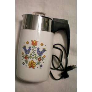  Corning 10 cup Electric Percolator    Country Festival AKA 