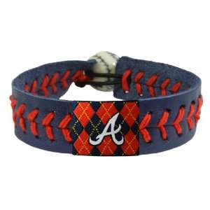  MLB Atlanta Braves Team Color Argyle Baseball Bracelet 