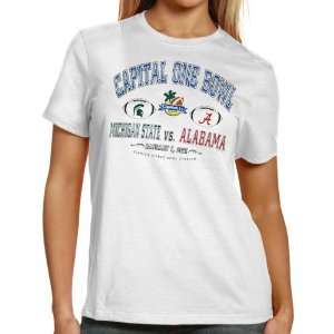   Ladies White 2011 Capital One Bowl Dueling T shirt