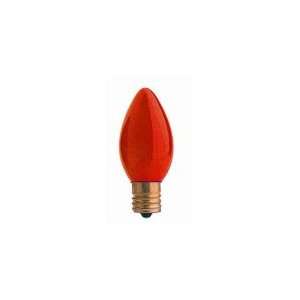    Bulbrite 7C9R 7 Watt 120 Volt Ceramic Red C9 Bulb