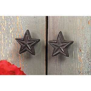 RUSTIC STAR DRAWER AND CABINET PULL KNOBS NEW  