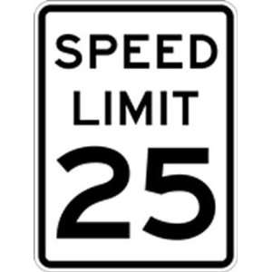  25 MPH SPEED LIMIT Signs   12x18