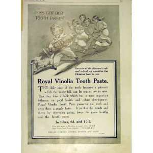 Vinolia Tooth Paste Children Cartoon Sketch Print 1915  