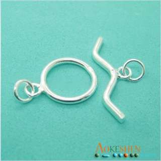 sets 925 Sterling silver Toggle Clasps Findings SMG10  