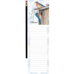   Wellspring Pencil Pad, Toile Birds Bluebird (17995)