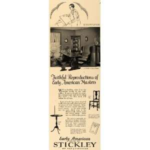  1928 Ad Stickley Furniture Fayetteville Candle Stand 