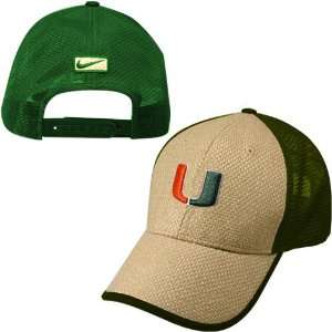 Nike Miami Hurricanes Basketweave Mesh Hat  Sports 
