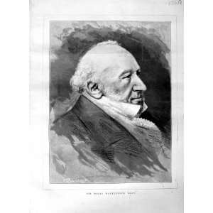    1876 ANTIQUE PORTRAIT SIR MOSES MONTEFIORE BART MAN
