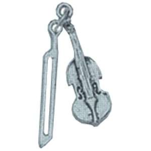 Beautiful Sterling Silver Violin Earrings Musical 