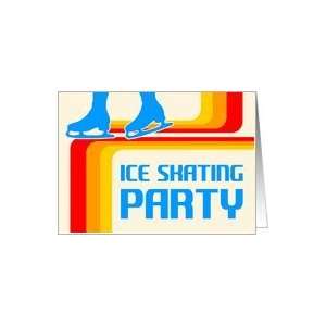  retro ice skating party invitations Card Toys & Games