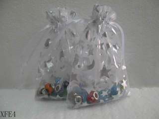 Star / Moon Organza Jewelry Gift Bags 3.5x5 9 Colors  