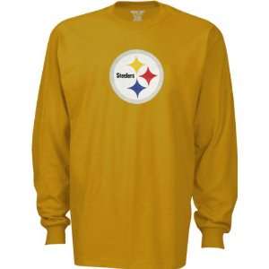  Pittsburgh Steelers Logo Premier Gold Long Sleeve T Shirt 