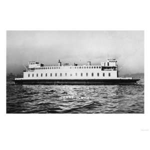 Seattle, Washington   View of the Elwha Ferry Premium Poster Print 