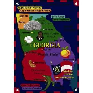  Georgia State The Facts Educational Rug by Joy Carpets 