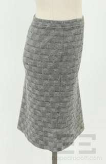 St. John Collection 2pc Black & White Checkered Jacket & Skirt Set 