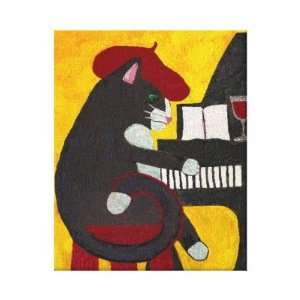  Tuxedo Cat on Piano