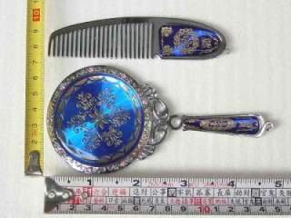 Nice Ornate Comb + Compact Mirror SET(boxed) SNA022c15  