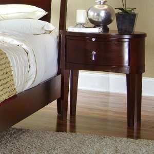  Avalon One Drawer Oval Nightstand in Rosebrown