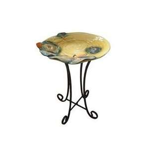  Forever Gifts Ceramic Bird Bath With Stand (S080002)