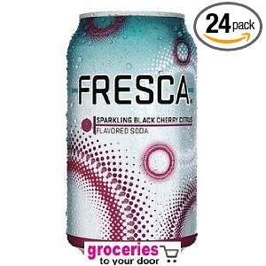 Fresca Black Cherry Soda, 12 oz Can (Pack of 24)  Grocery 