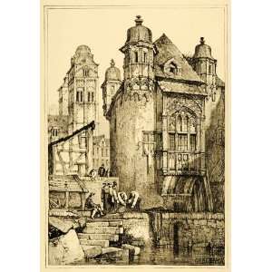 1915 Print Samuel Prout Artwork Koblenz Germany Architecture Coblence 