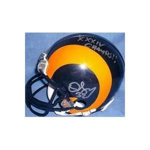  autographed Football Mini Helmet (St. Louis Rams)