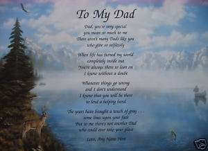 TO MY DAD POEM PERSONALIZED GIFTS FOR BIRTHDAY, CHRISTMAS, FATHERS 