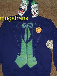 Batman Joker 2 Face Dc Comics Zip up Hoodie Jacket Shirt  
