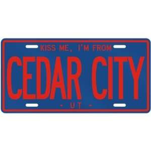   AM FROM CEDAR CITY  UTAHLICENSE PLATE SIGN USA CITY