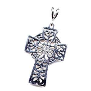 Celtic Heart Cross Pendant Sterling Silver Jewelry Gift Boxed