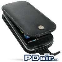   Leather case for Samsung Epic 4G Galaxy S SPH D700   Flip Type (Black