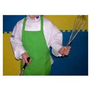 GREEN APRON KIDS CHILDREN FITS 7 12 YR OLDS 19x28 INCHES REAL FABRIC 