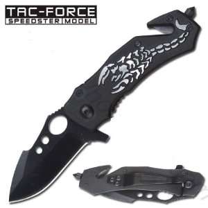   scorpion Fast Spring Assisted Knife with seatbelt cutter glass breaker