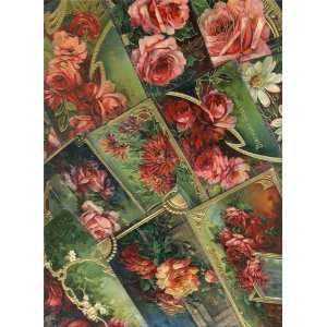   Early 1900s Fancy Flowers & Roses Greeting Postcards 