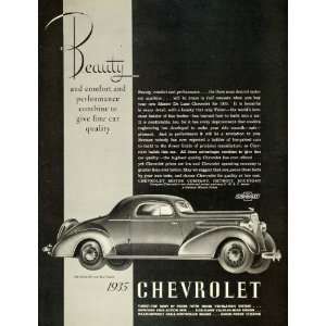   Ad Master De Luxe Sport Coupe Chevrolet Vintage   Original Print Ad