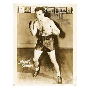  Marcel Cerdan Unsigned Black & White Boxing Photo Sports 