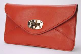   envelope clutch messenger shoulder bag orange ks 23 special detail