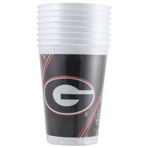 Georgia Bulldogs 8 Pack Plastic Cups 