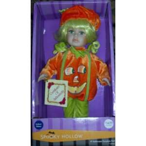  Spooky Hollow Pumpkin Girl Porcelain Halloween Doll