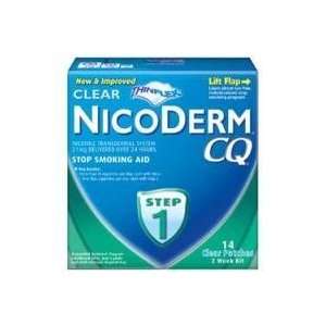 NicoDerm CQ Smoking Cessation Aid, Clear Patch, Step 1 with 21mg   14 