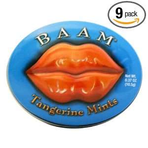 Baam Mints Tangerine, .37 Ounce (Pack of 9)  Grocery 