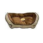   Bolster Couch Small 21 by 30 Mocha & Tan warm cozy Pet Dog Cat Bed