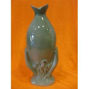  Chinese Dedication Glazed Sculptral Porcelain Vase 