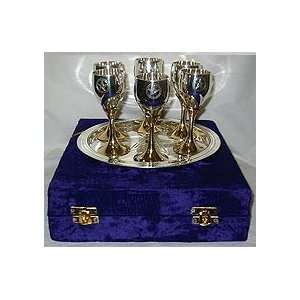  Chalices Pentacle Plated Silver Set of 6
