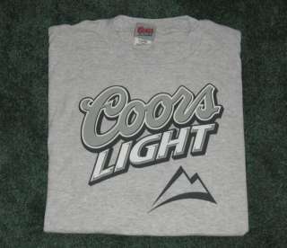 NEW COORS LIGHT ROCKY MOUNTAIN LETTERED X LARGE T SHIRT  