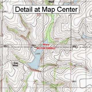  USGS Topographic Quadrangle Map   Rhea, Oklahoma (Folded 