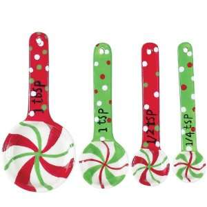   Sugar and Spice Peppermint Measuring Spoon, Set of 4