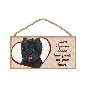  Black)   leave paw prints on your heart Door Sign 5x10 Everything