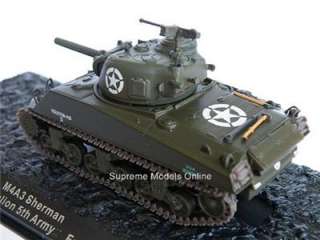 M4A3 SHERMAN 756TH TANK 5TH ARMY FRANCE 1945 MINT BOXED MODEL MILITARY 