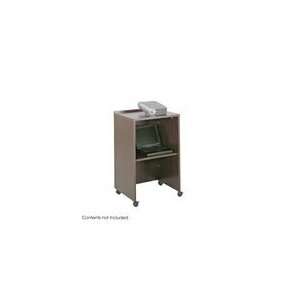  Lectern Base Media Cart in Mahogany by Safco Office 